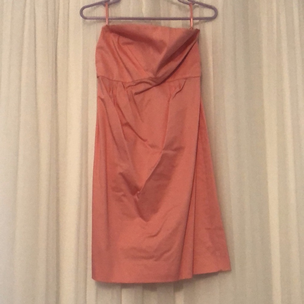 Strapless pink dress